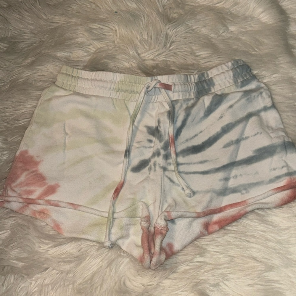 colorful tie-dye shorts